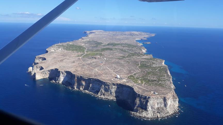 Les missions de Pilotes  volontaires partent de l’île  de Lampedusa, au sud  de l’Italie.