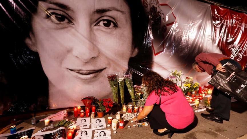 L’assassinat de la journaliste maltaise Daphné Caruana Galizia a suscité une vive indignation, il y a tout juste un an.