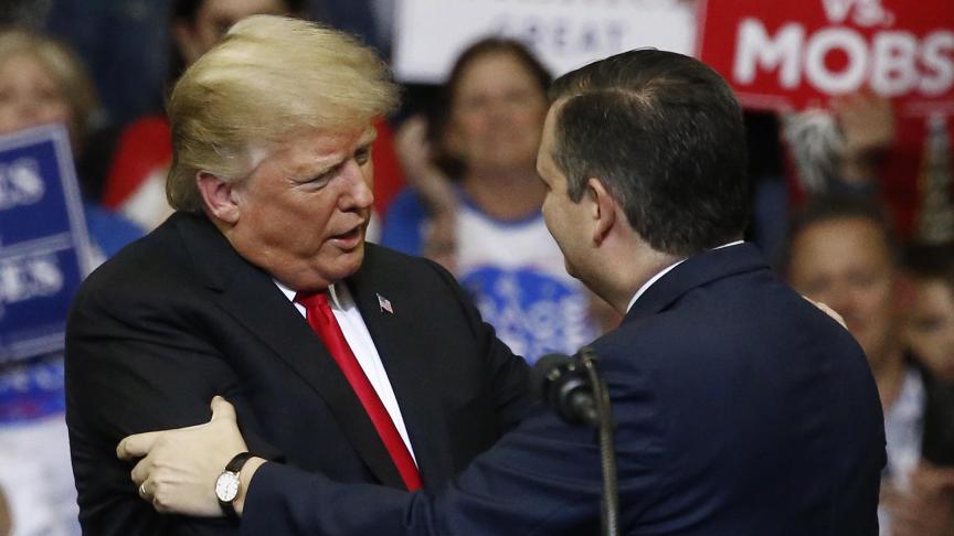 Trump et Ted Cruz, de la haine mutuelle à l’«
entraide
».