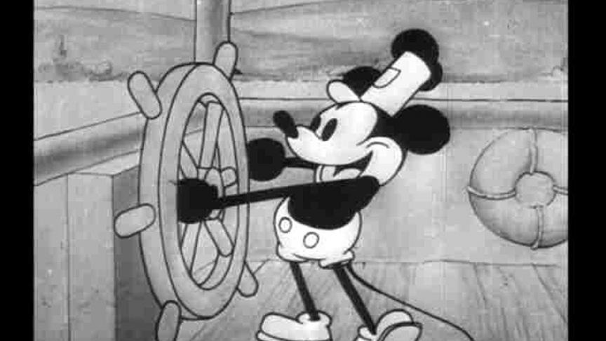 Mickey dans sa première incarnation en noir et blanc.