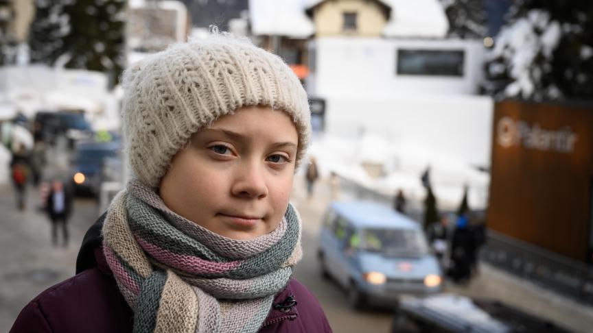 Greta Thunberg est actuellement à Davos pour faire entendre sa voix. - BelgaImage