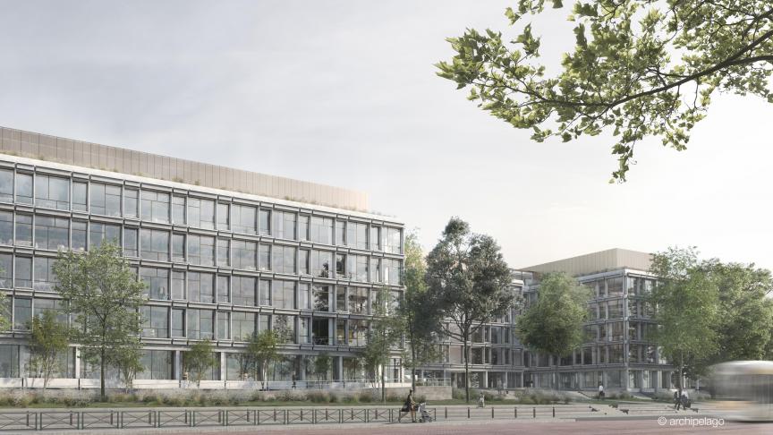 Le projet U, futur centre administratif de la commune d’Uccle rue de Stalle, sera le premier bâtiment bruxellois chauffé grâce aux eaux usées.