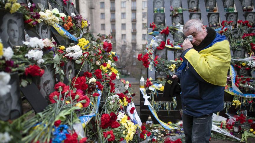 C’est le 5e anniversaire de la tragédie ukrainienne de Maidan. Sur cette place, des manifestants avaient perdu la vie face à la violente répression des autorités.