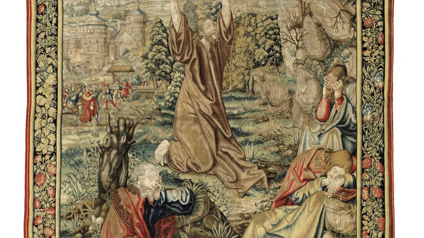 « La prière au Jardin des Oliviers » est attribuée à Bernard Van Orley, Sotheby’s en espère entre 120.000 et 180.000 euros.  LOT 79.