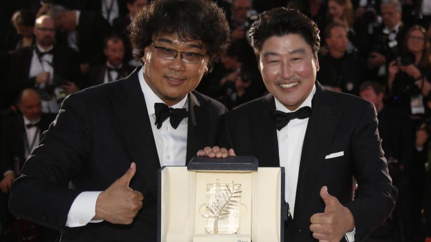 Le réalisateur sud-coréen Bong Joon-ho et l’acteur de «
Parasite
», Song Kang-ho © AFP