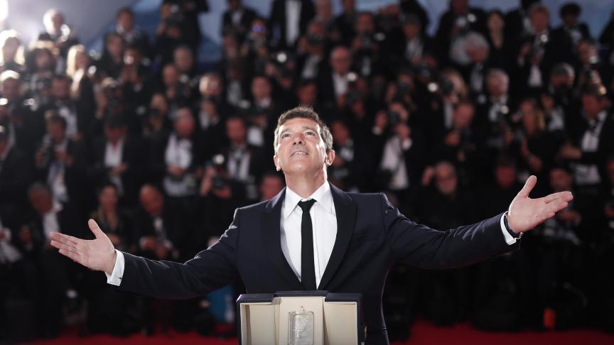 L’Espagnol Antonio Banderas remporte le prix d’interprétation masculine avec «Douleur et gloire» d’Almodovar. © AFP