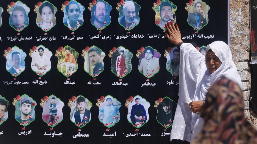 Les portraits des victimes de l’attentat à la bombe qui a fait 63 morts lors d’un mariage à Kaboul, en Afghanistan.