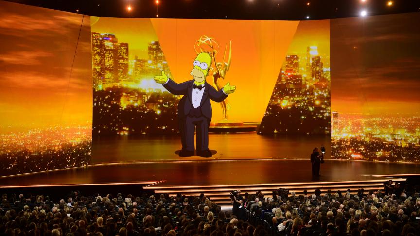 Homer Simpson apparaît sur la scène des Emmy Awards, ) Los Angeles.