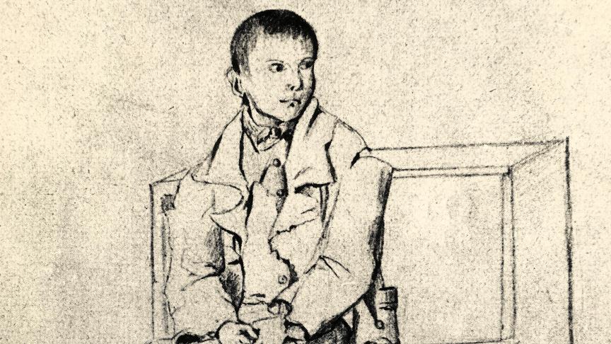 Kaspar Hauser, jeune homme au commissariat de police de Nuremberg en 1828.