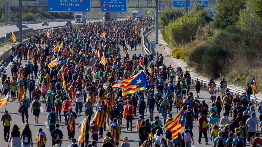 Les manifestants ont envahi les routes de Catalogne depuis le verdict de la justice espagnole contre les leaders indépendantistes.