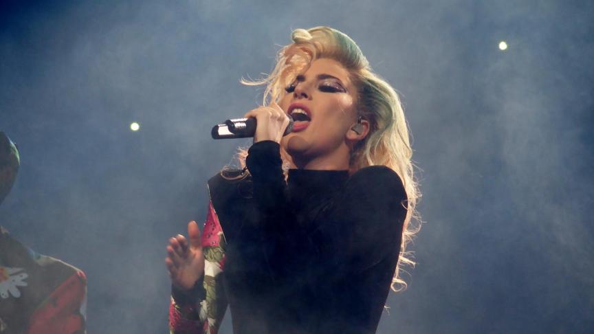 Lady Gaga en concert.