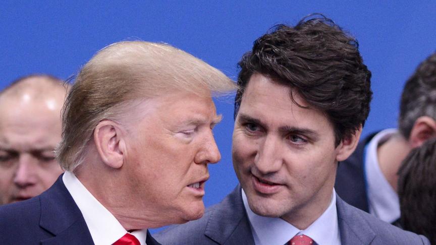 Donald Trump et Justin Trudeau, lors du sommet de l’Otan ce 4 décembre au Royaume-Uni