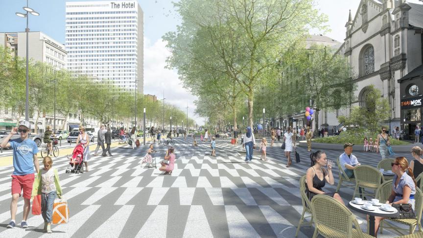 Le projet de réaménagement de l’avenue de la Toison d’Or, tel que conçu par la Région.
