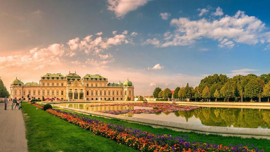 Vienne en une photo : au Palais du Belvédère, tout n’est que calme, luxe et majesté.