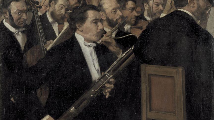 Degas, «
L’orcheste de l’opéra
», vers 1870.