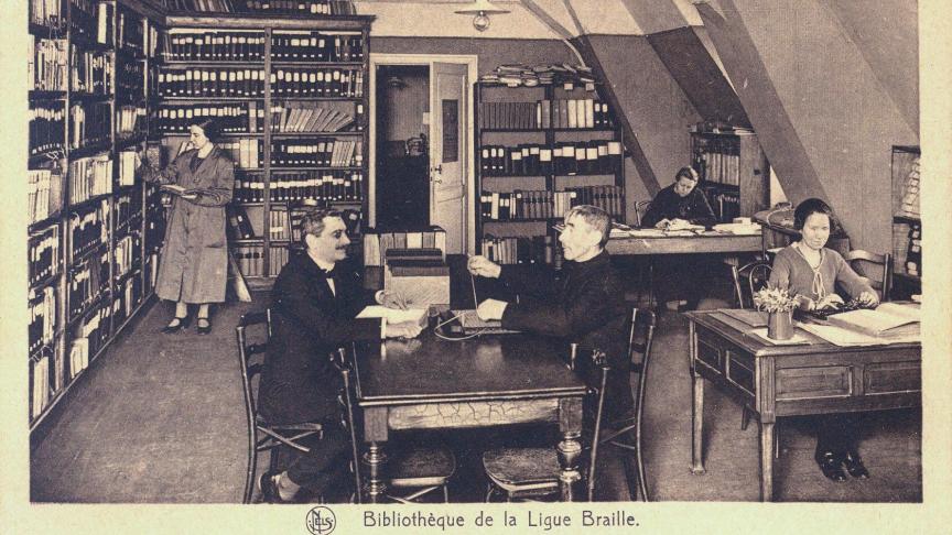 Bibliothèque de la Ligue Braille, Palais Egmont-Elisa, Michiels, 1920.