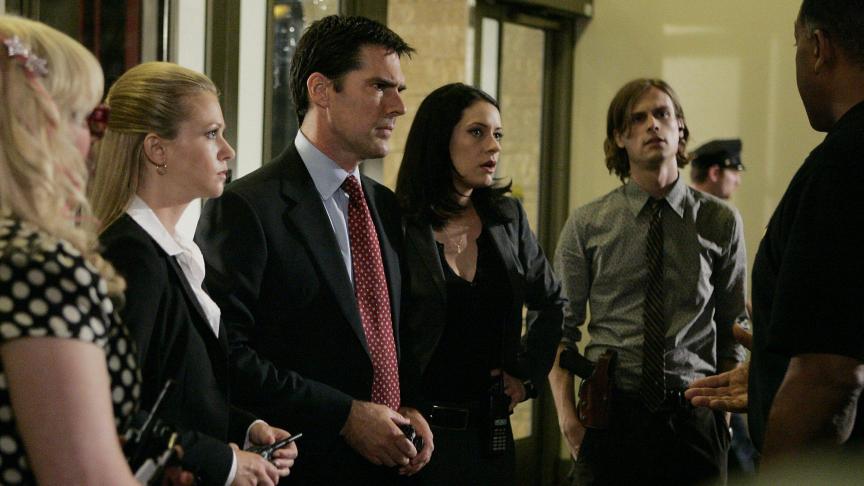 Une partie du casting de la série américaine «
Esprits criminels
», en 2007.