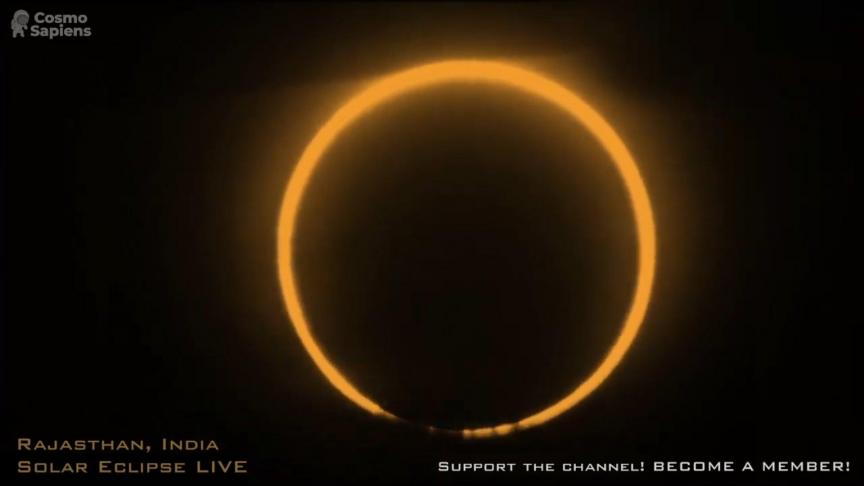 L’éclipse vue d’Inde ce dimanche 21 juin.