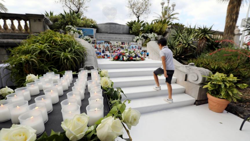 Cérémonie d'hommage aux victimes de l’attentat de Nice du 14 juillet 2016 à la villa Masséna.