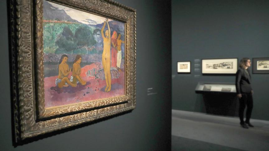 Parmi les œuvres de Paul Gauguin peintes en 1903 et potentiellement fausses, voici «
L’Invocation
», qui appartient à la National Gallery of Art de Washington.