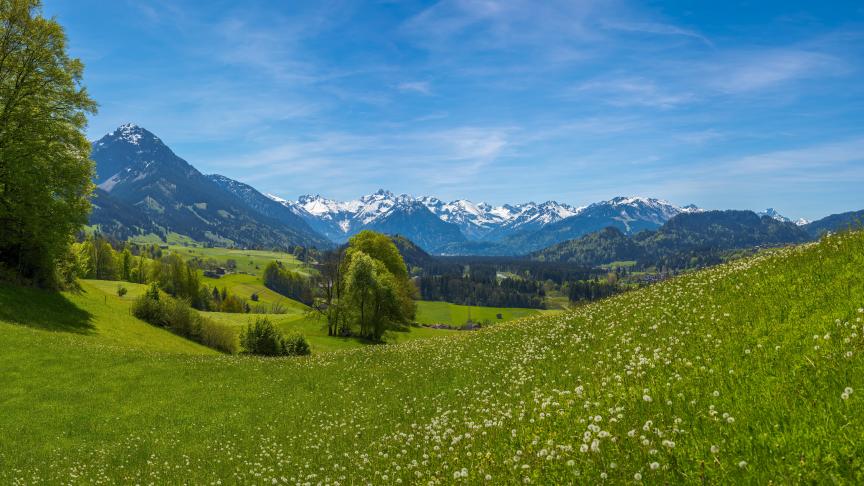 Les montagnes de Bavière, en Allemagne.