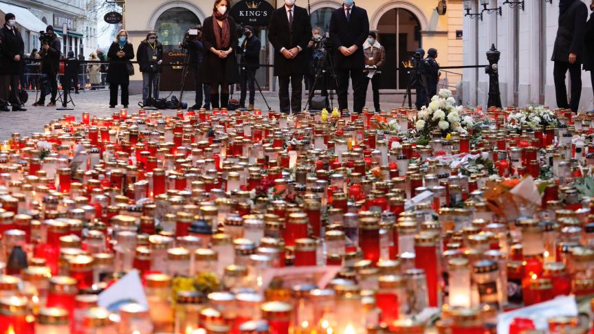 Cérémonie en hommage aux victimes des attentats terroristes de Vienne.