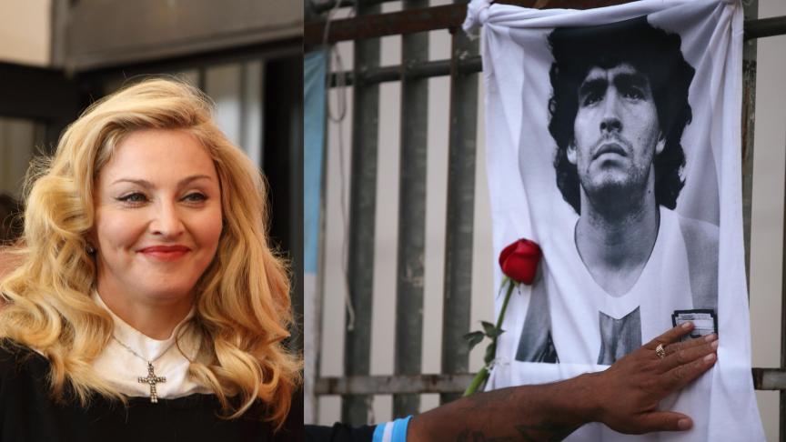 Diego Maradona est décédé le 25 novembre, mais la chanteuse Madonna est, elle, bien vivante.