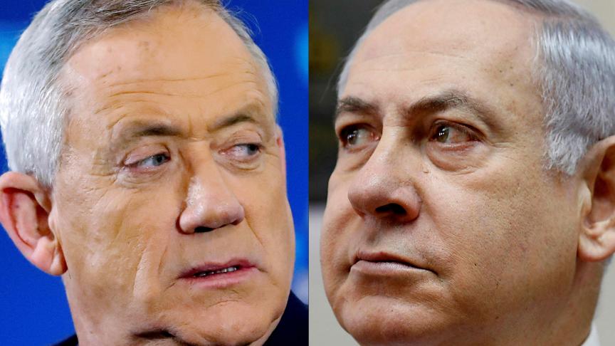 Le général à la retraite Benny Gantz (à gauche) et le Premier ministre Binyamin Netanyahou.