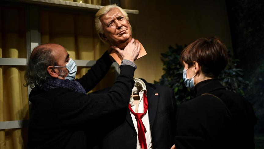 Les employés du musée Grévin de Paris ont retiré la statue de Donald Trump de la salle d’exposition.