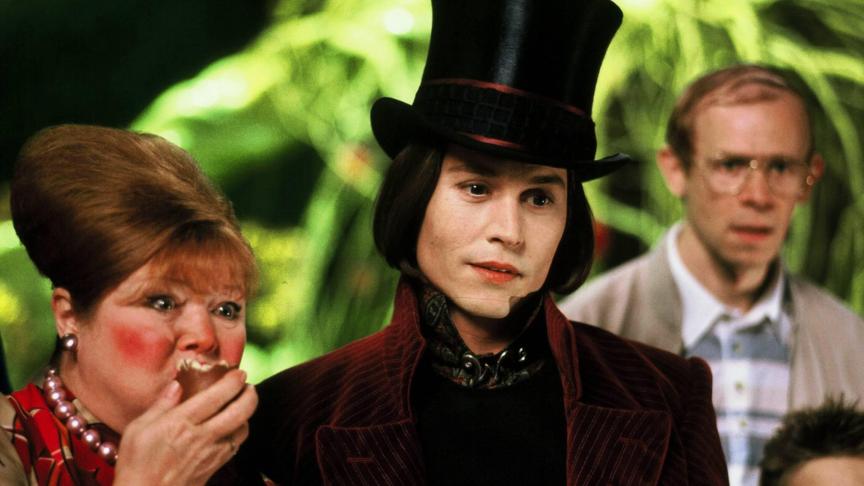 Johnny Depp en Willy Wonka, dans le film «Charlie et la chocolaterie», sorti en 2005.