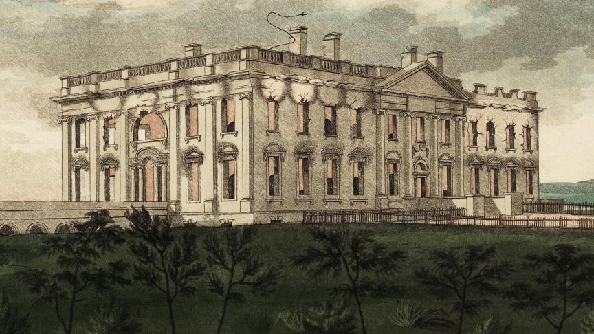 De la Maison-Blanche ravagée par l’incendie de 1814, il ne reste que les murs…
