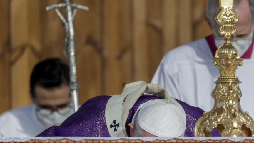 Le pape Francis a donné une messe à Irbil en Irak. Il insiste régulièrement sur le besoin de protéger les anciennes communautés chrétiennes de la région.