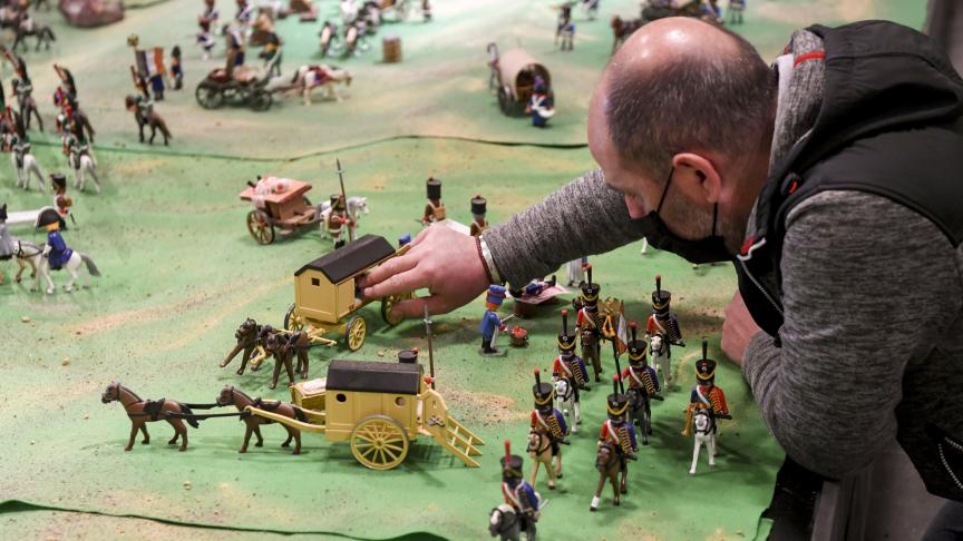 Visite de presse de l’exposition « Playmobil Empire » au Musée Wellington, dans le cadre du Bicentenaire de la mort de Napoléon.