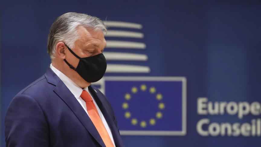 Viktor Orban, le Premier ministre hongrois, à son arrivée au sommet européen: rien ne permet, dans les Traités européens, d’exclure un Etat membre.