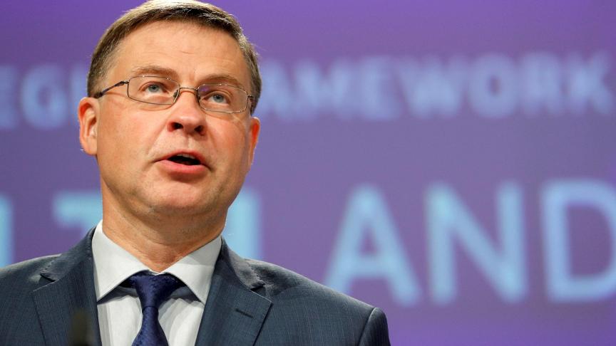 Le Commissaire européen au commerce Valdis Dombrovskis. © Reuters.