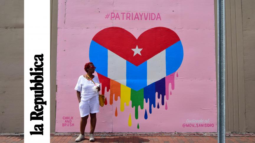 Parmi les Cubains, jusqu’à Miami, «Patria y vida» a remplacé le slogan castriste «Patria o muerte».