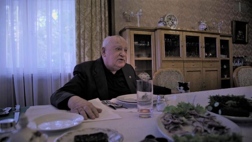 L’ex-dirigeant soviétique, 90 ans aujourd’hui, ici dans sa résidence non loin de Moscou.