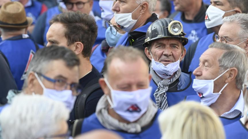 BRUSSELS PROTEST ACTION MINERS PENSION