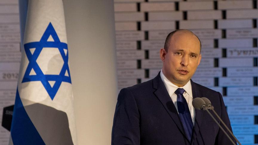 Naftali Bennett lors d’une cérémonie le 19 septembre à Jérusalem. Son style adopte une apparence plus modérée que son prédécesseur Netanyahou..