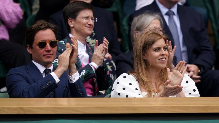 Beatrice d’York et son mari Edoardo Mapelli Mozzi à Wimbledon, en juillet dernier.