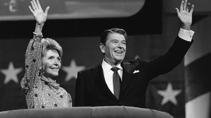Nancy et Ronald Reagan en 1984, juste après sa réélection au poste de Président.