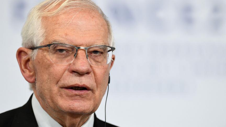 Le chef de la diplomatie de l’UE Josep Borrell Borrell, qui préside les travaux des ministres des Affaires étrangères: «Notre nature, c’est le dialogue, la négociation».