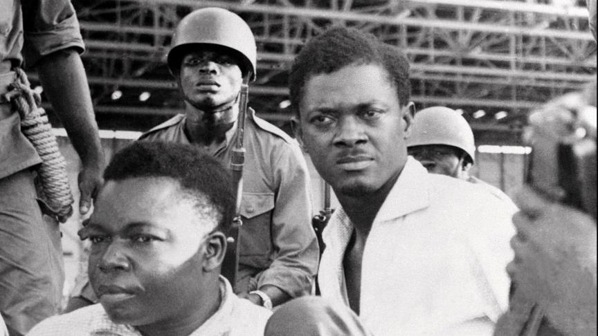 Patrice Lumumba lors de son arrestation à Léopoldville.