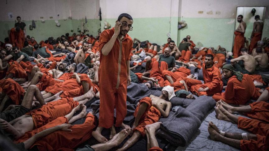 Une photo de la prison de Ghwayran, à Hassaké, en 2019.