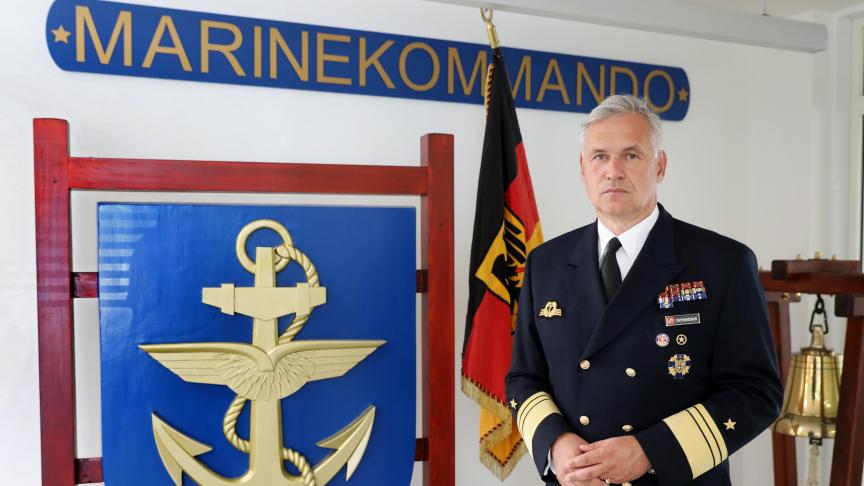 Les propos du chef de la marine allemande, Kay-Achim Schönbach - ici, en juillet dernier -, ont immédiatement déclenché une crise diplomatique avec l’Ukraine, au point de le pousser à la démission.