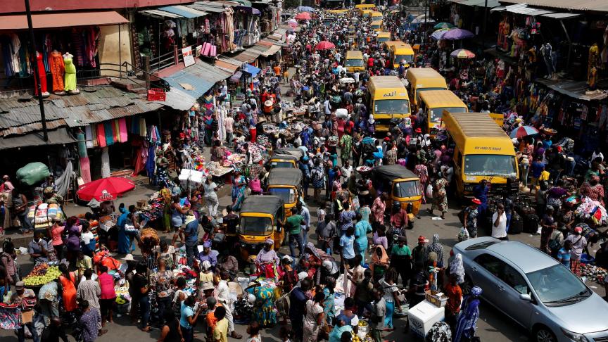 La ville de Lagos, au Nigeria: d’ici 2050, la population du continent africain passera de 1,3 milliard à 2,5 milliards.