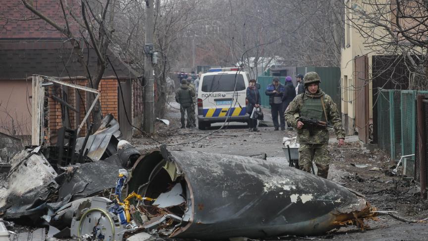 Un avion s’est écrasé près de Kiev. - EPA.