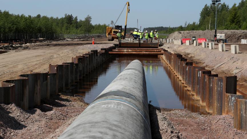 La suspension de la procédure d’approbation du gazoduc NordStream 2 par les Allemands n’aura pas d’effet immédiat sur l’économie russe. © Reuters.