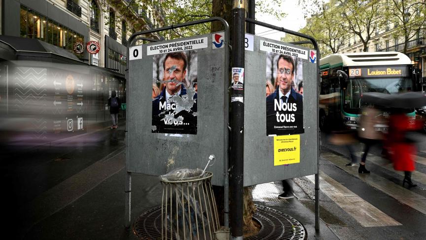 FRANCE2022-POLITICS-ELECTION-POSTERS