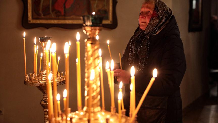 Célébration de Pâques orthodoxe en Ukraine.